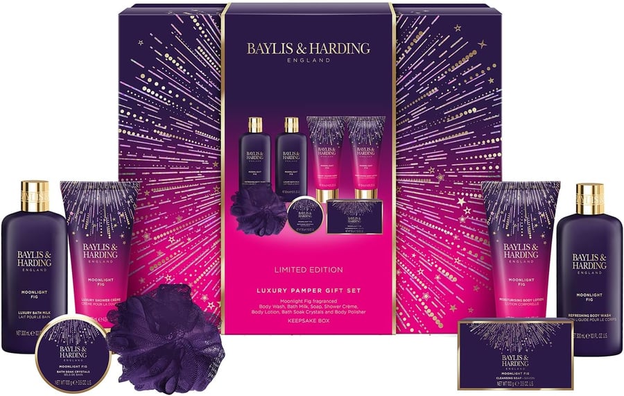 Baylis & Harding Moonlight Fig Lúxus Dekur Gjafasett