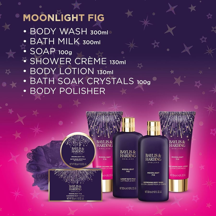 Baylis & Harding Moonlight Fig Lúxus Dekur Gjafasett