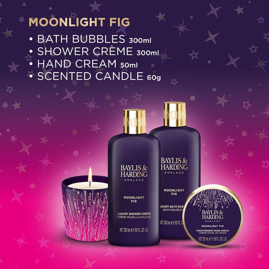 Baylis & Harding Moonlight Fig Lúxus Spa Gjafasett