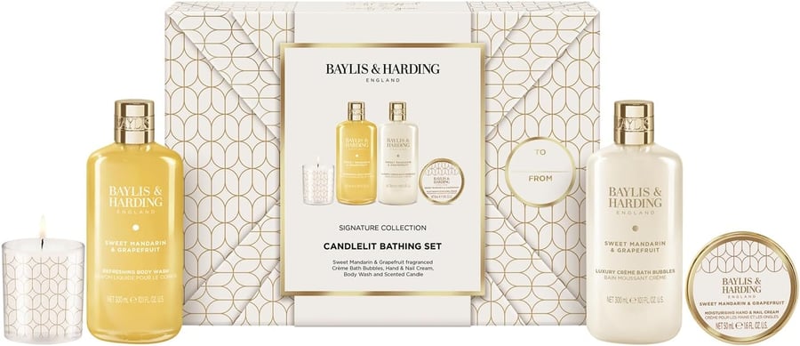 Baylis & Harding Sweet Mandarin & Grapefruit Candle light Bapvörusett