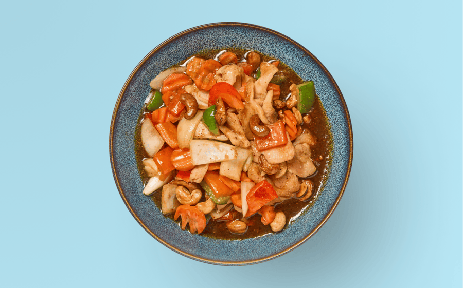 Stir Fried Cashew Nut Sauce with Rice
