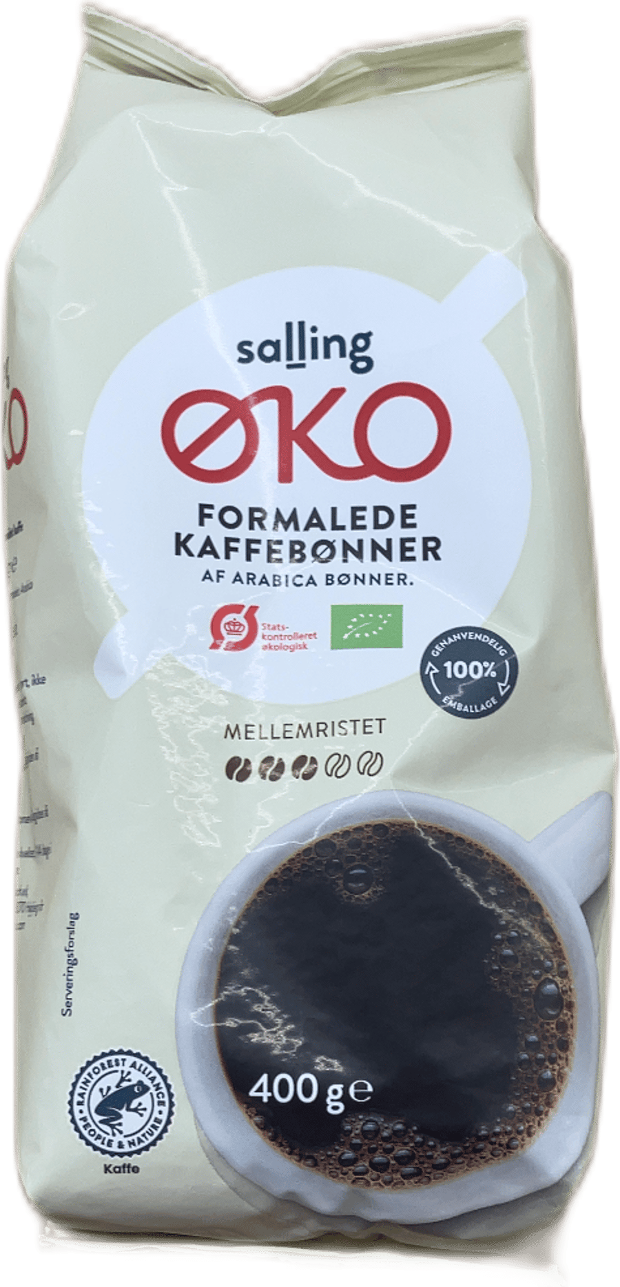 Salling Øko lífrænt malað Arabica kaffi, meðalristað