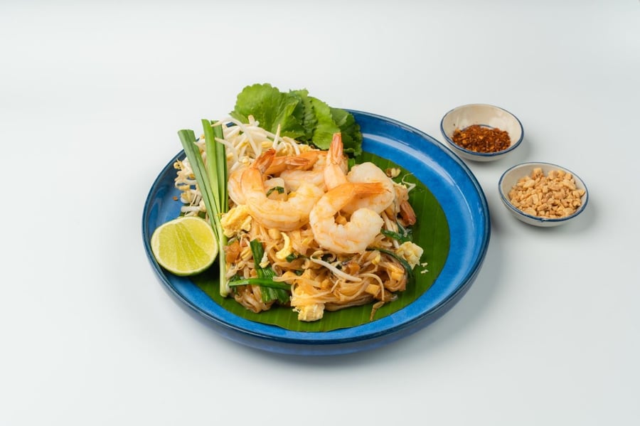Pad Thai með rækjum