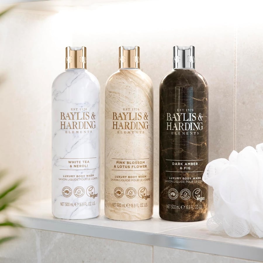 Baylis & Harding Elements White Tea & Neroli Lúxus Bað- og Sturtusápa 500 ml