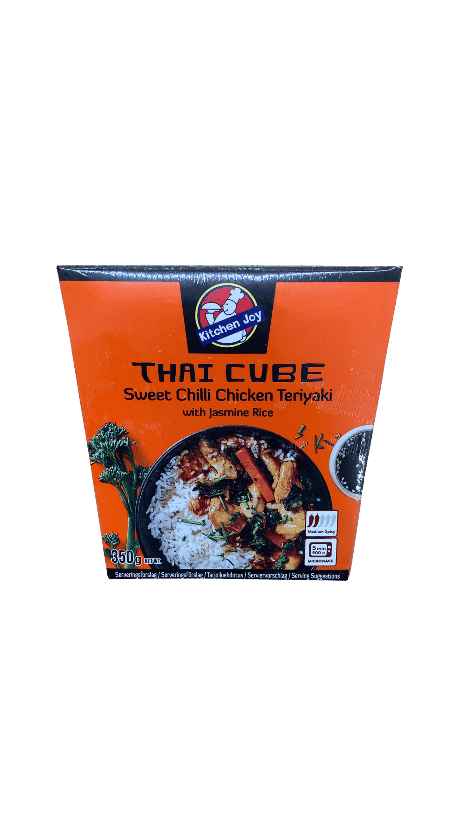 Kitchen Joy Thai Cube sætt chili kjúklinga-teriyaki með jasmínhrísgrjónum 350 g