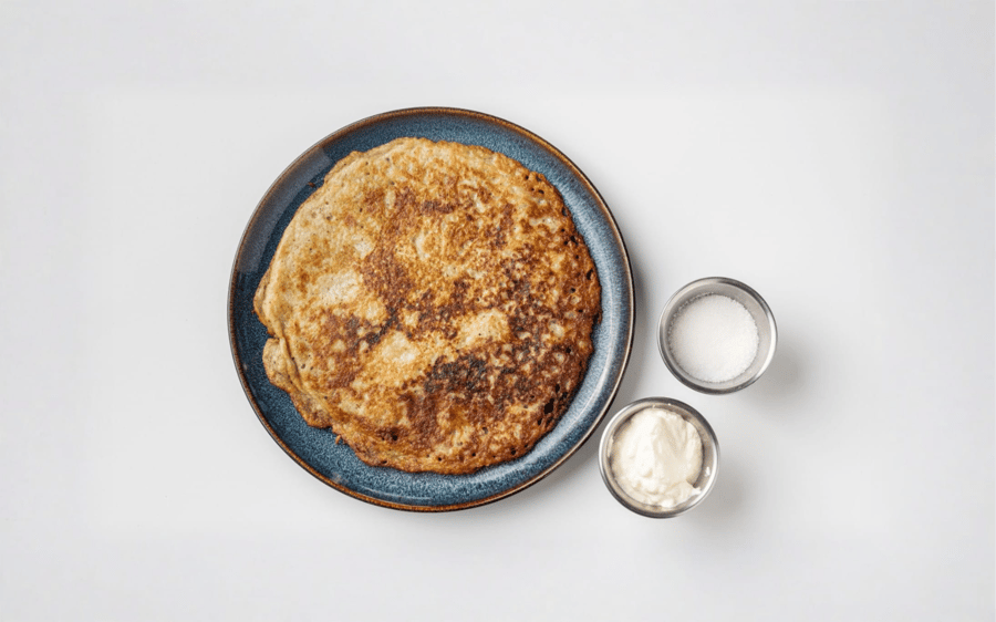 Pólsk kartöflupönnukaka með sýrðum rjóma