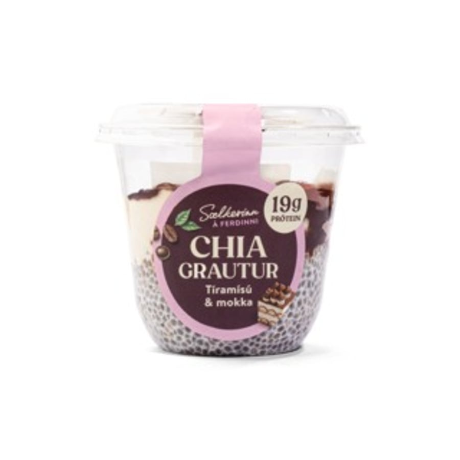 Sælkerinn chiagrautur með tiramisu og mokka 200 g