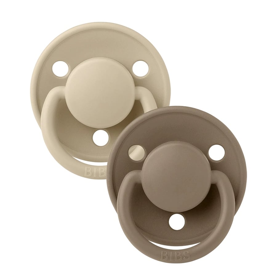 BIBS De Lux Vanilla/DarkOak one size 2pk