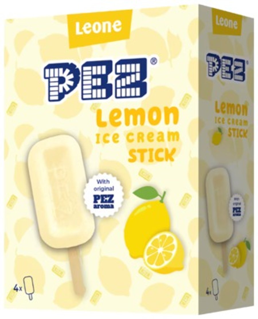 Pez íspinnar sítrónu 4 stk