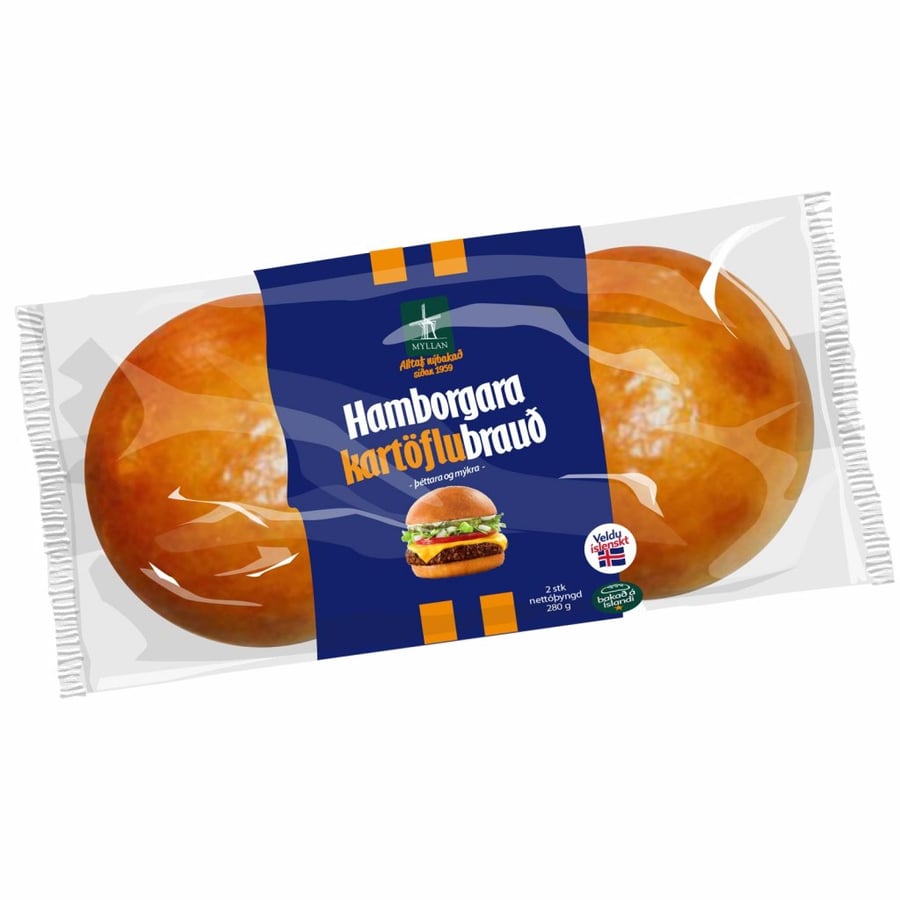 Myllan Kartöfluhamborgarabrauð 2 stk 140 g