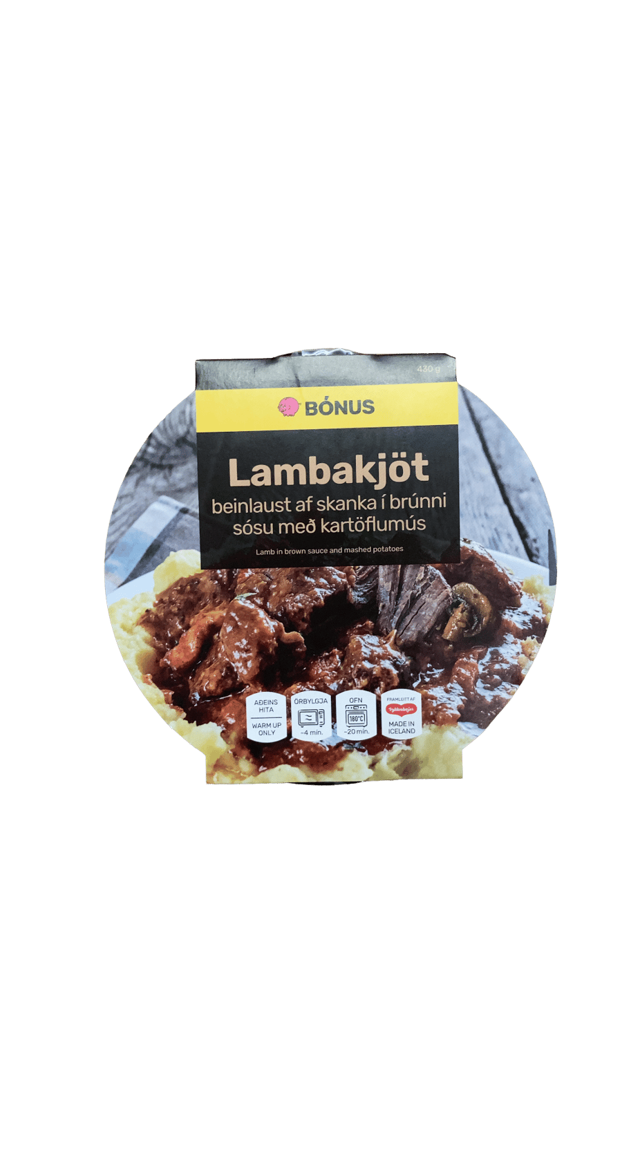 Bónus Lambakjöt beinlaust af skanka í brúnni sósu með kartöflumús 430 g