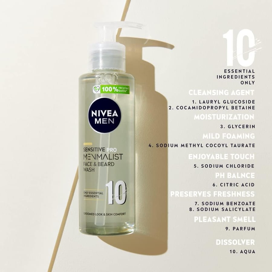 Nivea Sensitive Pro Menmalist Andlits- og Skegg Sápa 200 ml