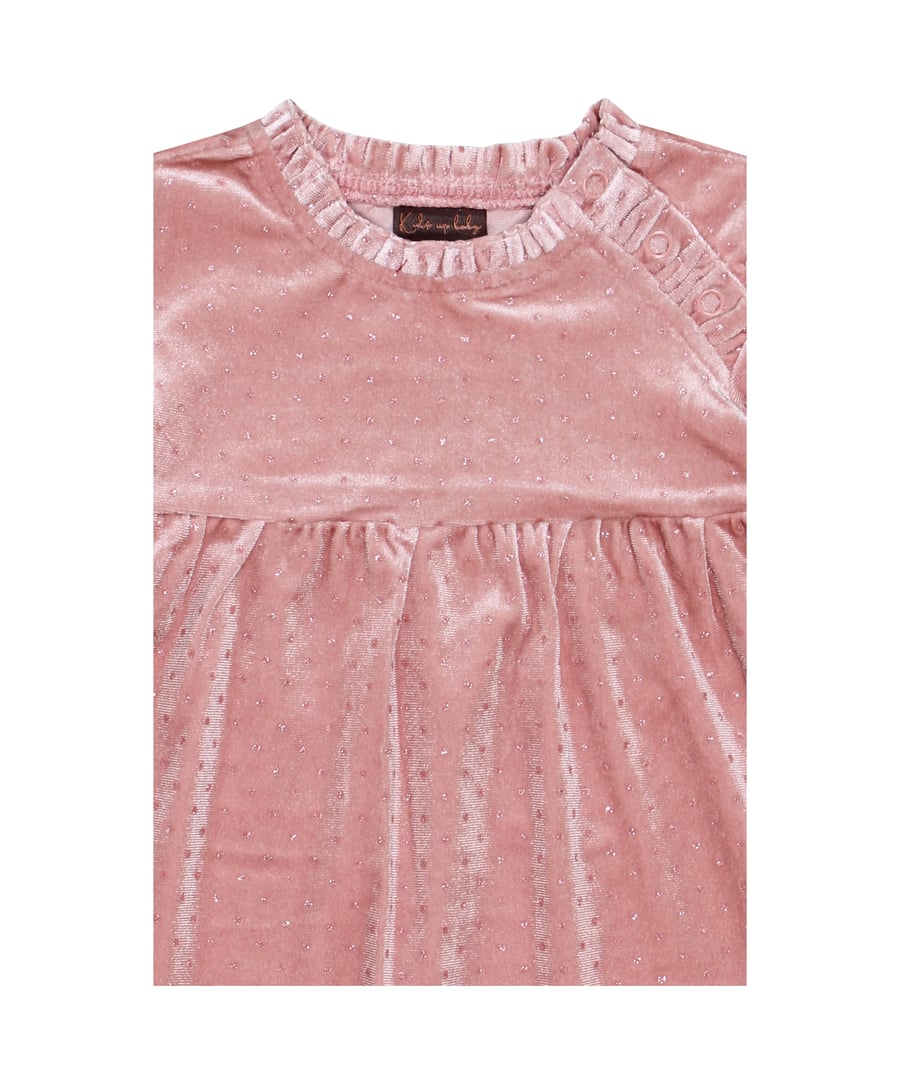 Kids up Abbi kjóll Velvet/Glitter Rose