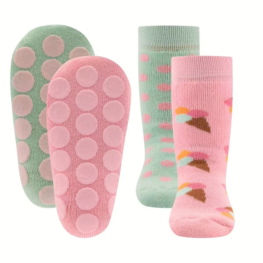 Sokkar stamir bleik/mint 2pk