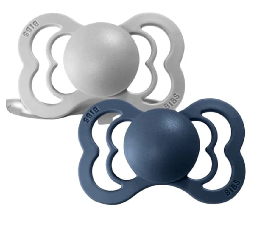 BIBS Supreme Cloud/Steel Blue Size 1 2pk