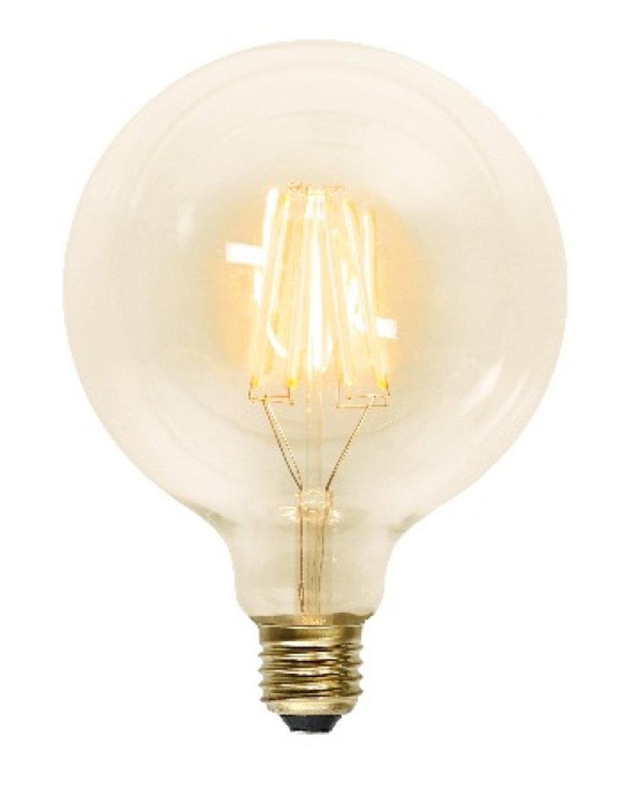 Decoration LED Clear G125 E27 2100K 320lm Dimmer comp.