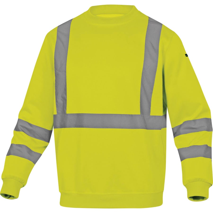 Delta Plus POLYESTER/COTTON FLEECE HIGH VISIBILITY SWEAT YELLOW ASTRAL HV SWEAT XXL