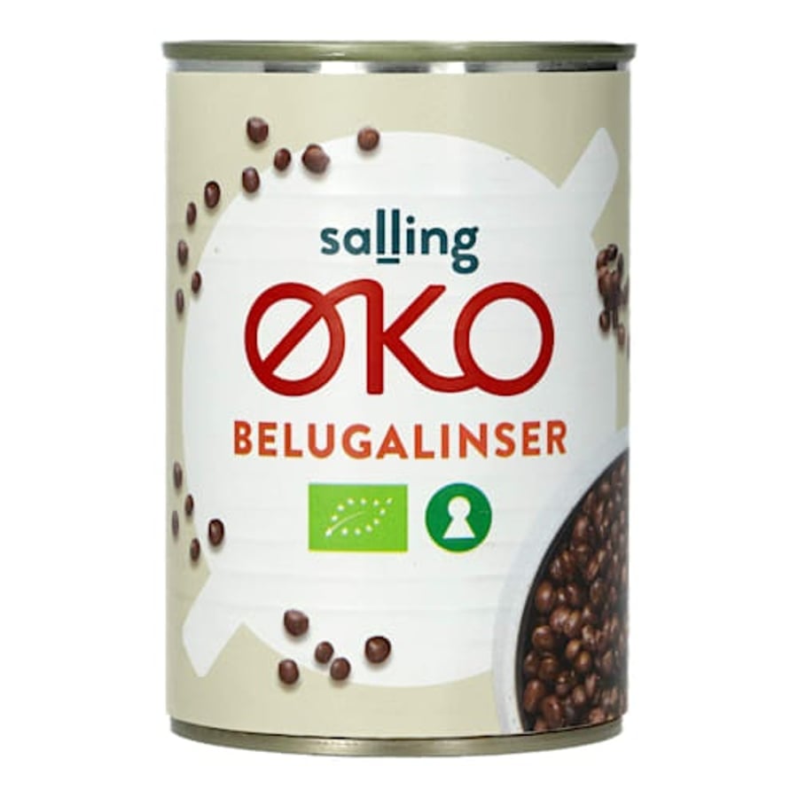 Salling ØKO lífrænar belugalinsur 400 g, 240 g sigtað
