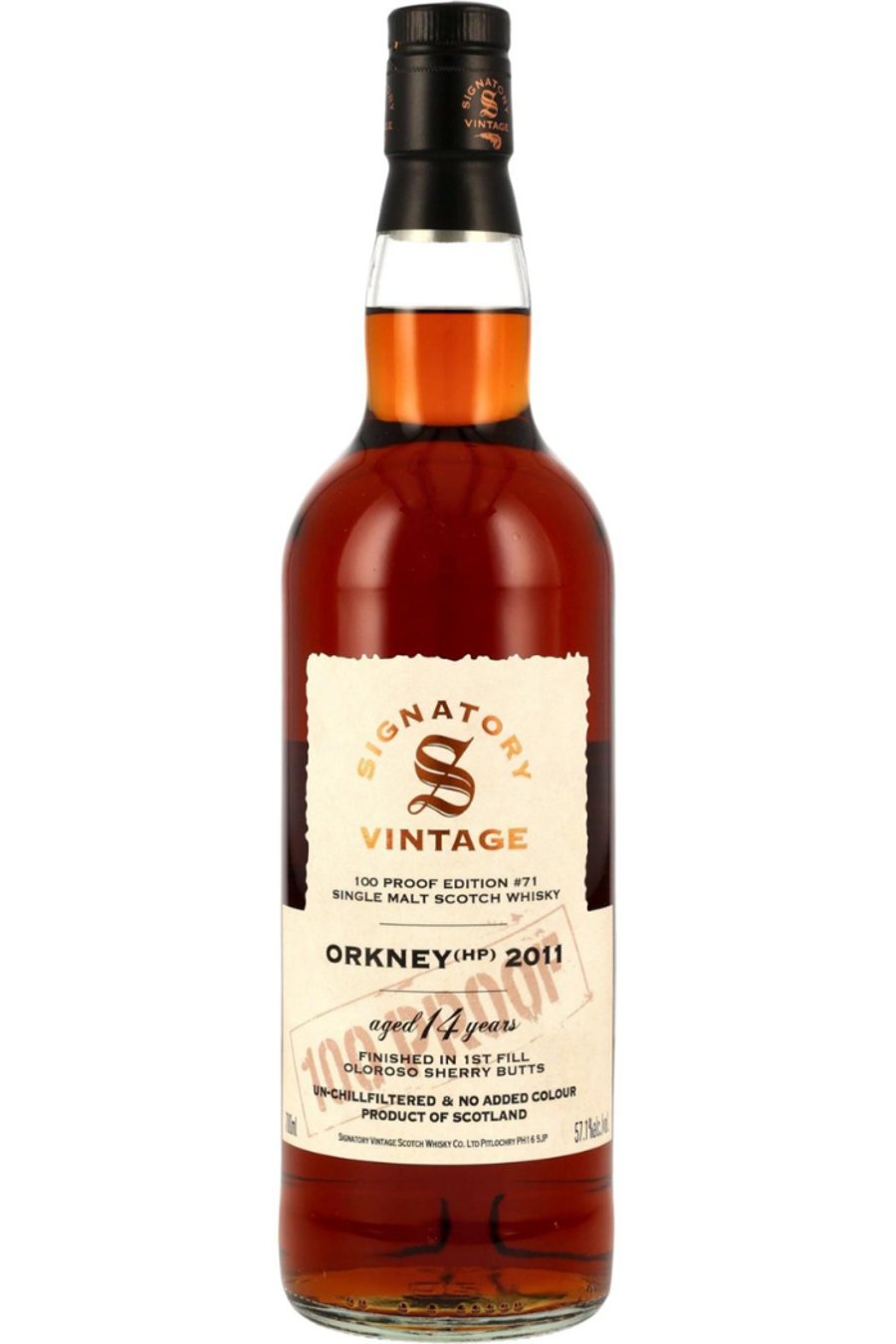 Signatory 100° Proof Edition Orkney 14 ára #71 (Highland Park)