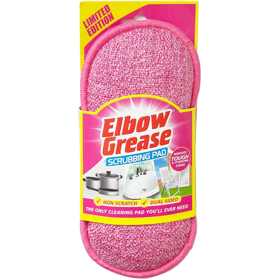 Elbow grease bleikur skrúbb púði