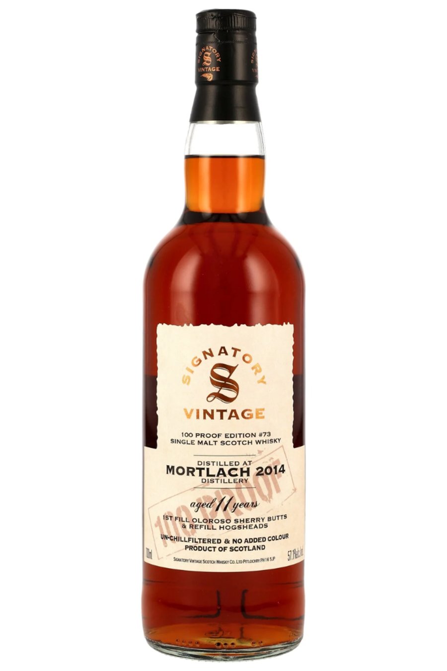 Signatory 100° Proof Edition Mortlach 11 ára #73