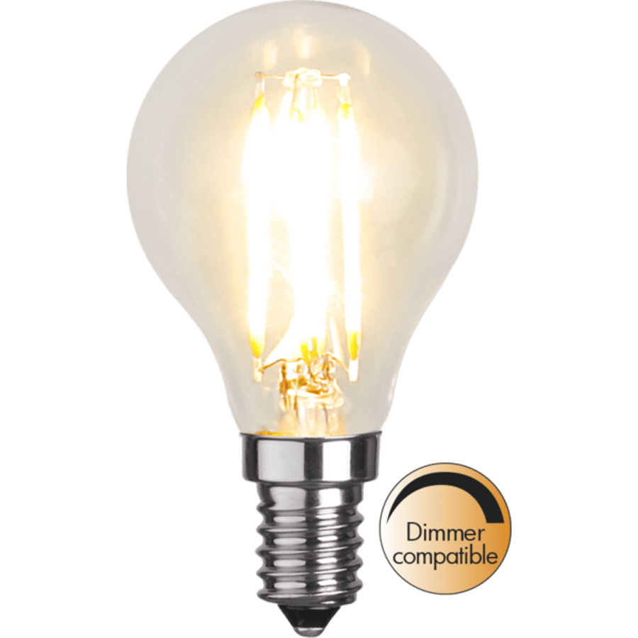 E14 kúla 4,2W LED 420Lm glær Dimma