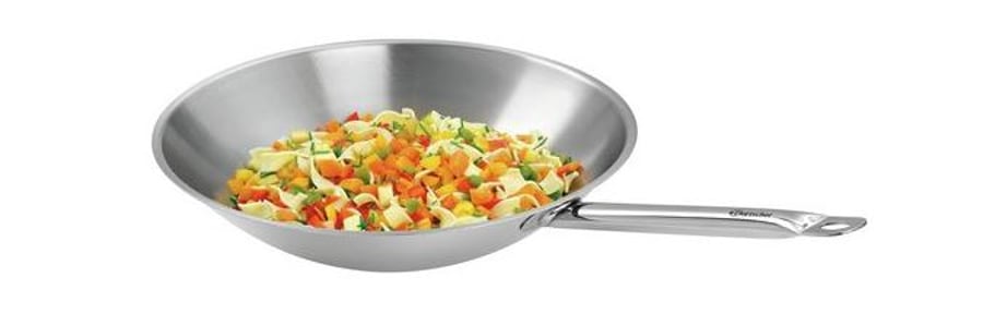 Wok stál panna fyrir gas