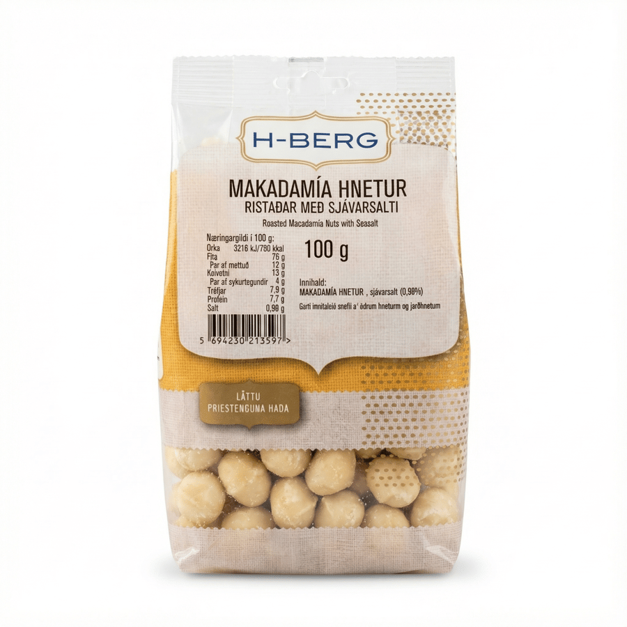 H-Berg makadamia hnetur 100 gr