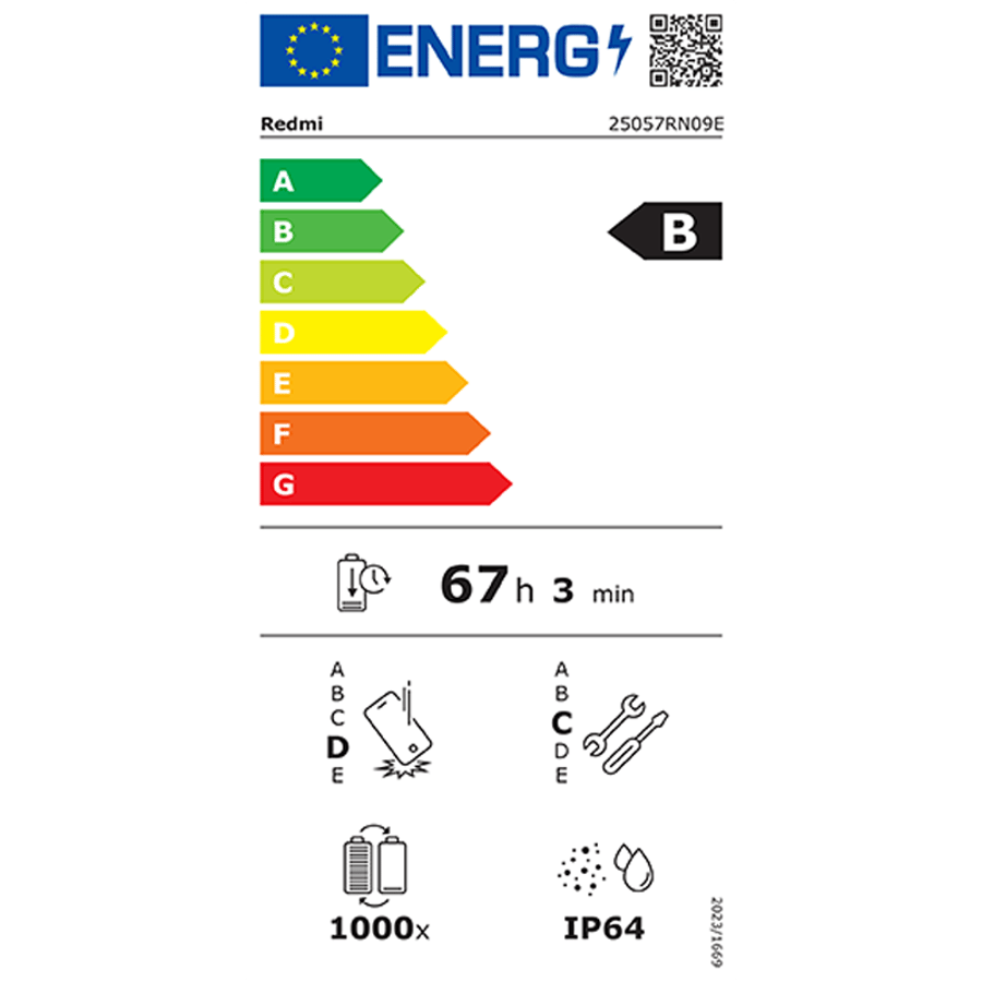 (B-vara) - Redmi 15 4+128GB 5G snjallsími - Black