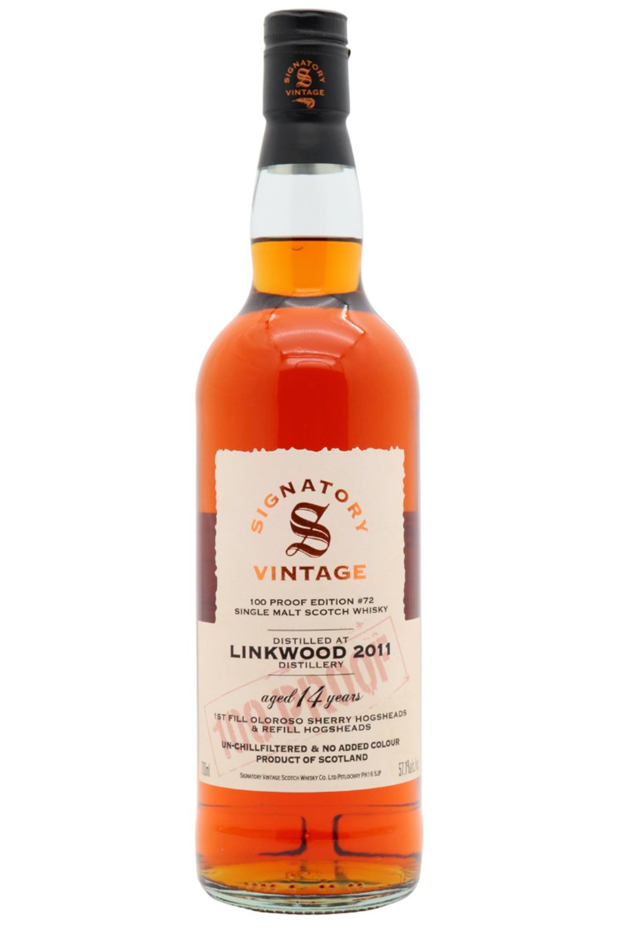 Signatory 100° Proof Edition Linkwood 14 ára #72