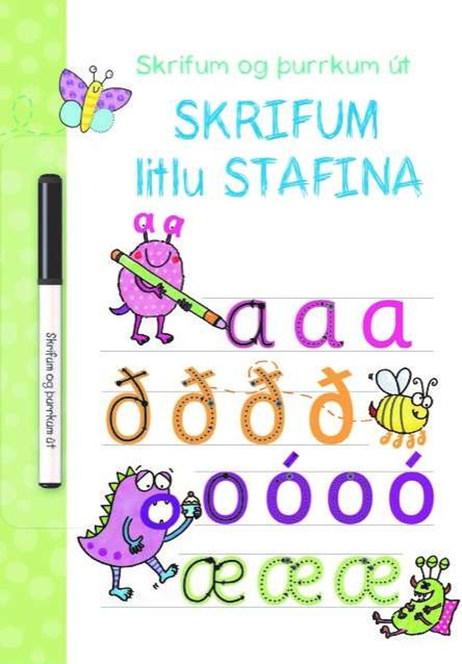 Skrifum litlu stafina - skrifum og þurrkum út