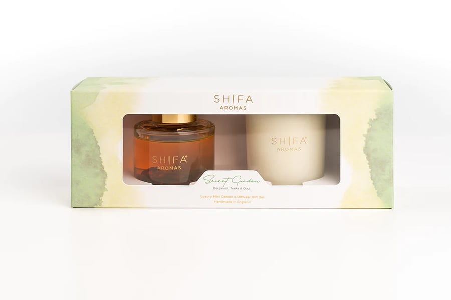 Shifa Aromas Secret Garden - Lúxus Ilmkerti & Ilmstangir gjafa sett