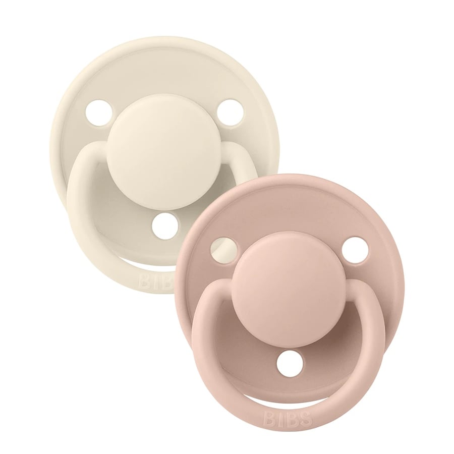 BIBS De Lux Ivory/Blush one size 2pk