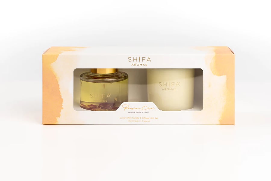 Shifa Aromas Persian Chai - Lúxus Ilmkerti & Ilmstangir gjafa sett
