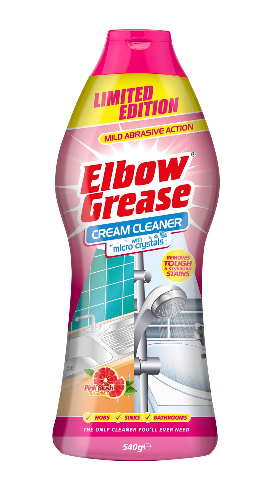Elbow Grease bleikur kremhreinsir með ilm af Pink Blush 550 ml