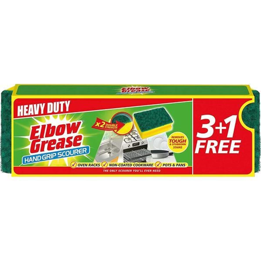 Elbow Grease kraftmikill svampur með haldi 4 stk í pakka