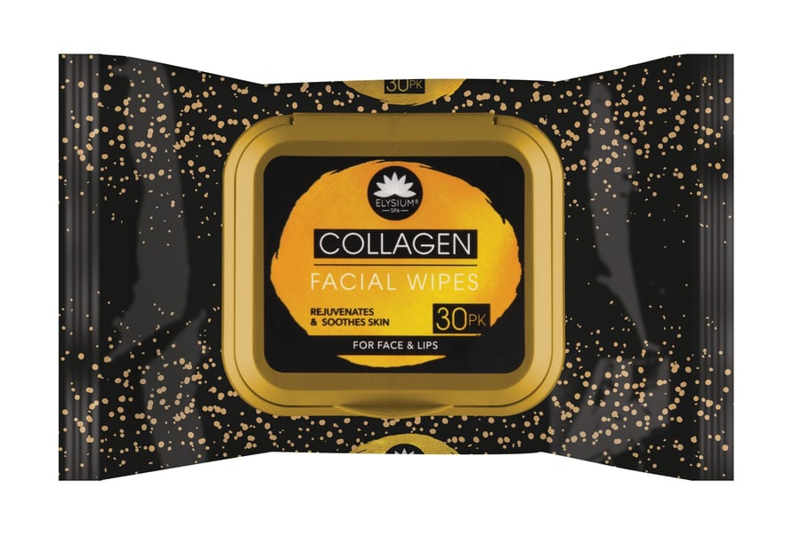 Elysium spa collagen blautþurrkur fyrir andlit 30 stk