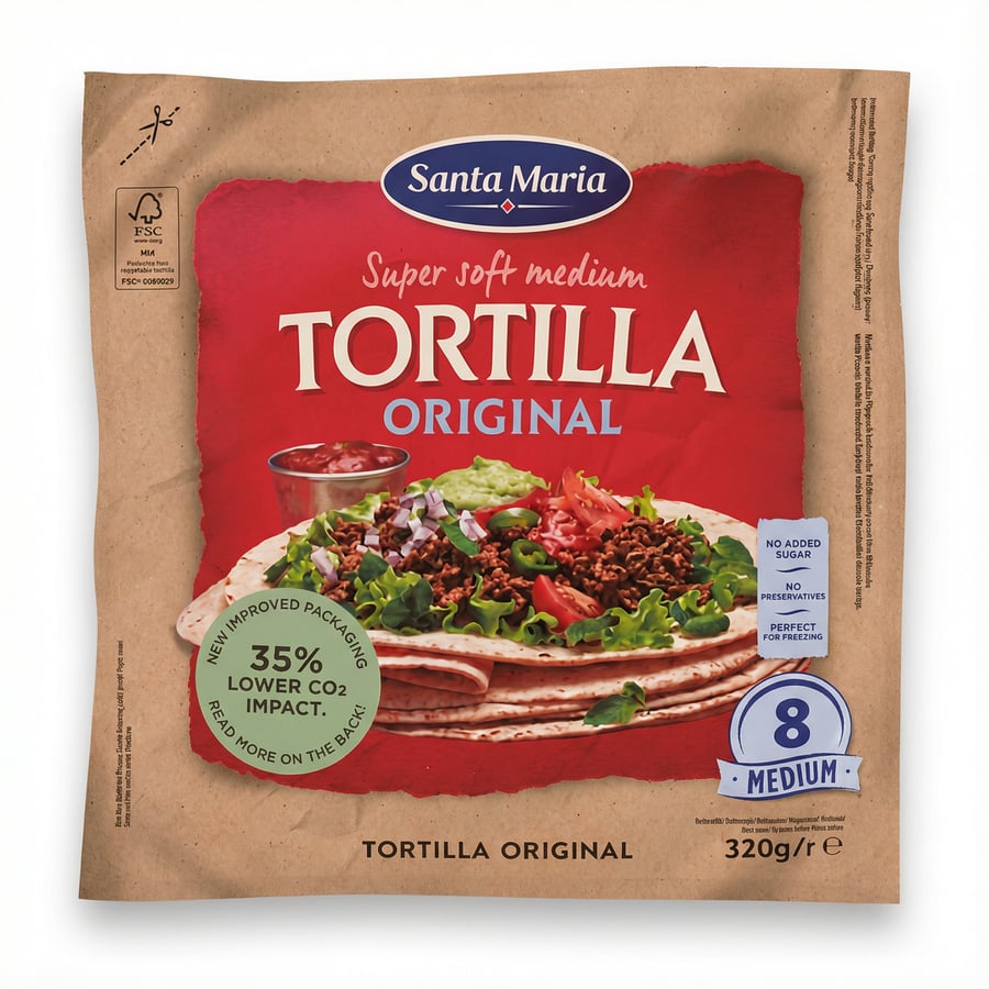 Santa Maria tortillur medium 8 stk