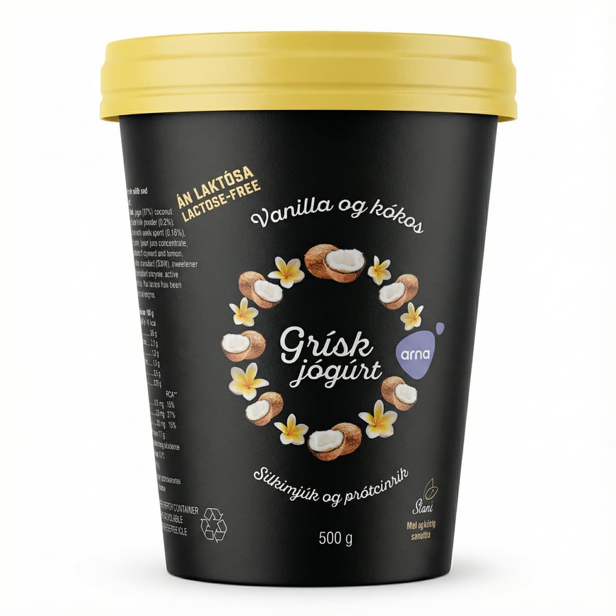 Arna Grískt jógúrt vanilla og kókos 500 gr