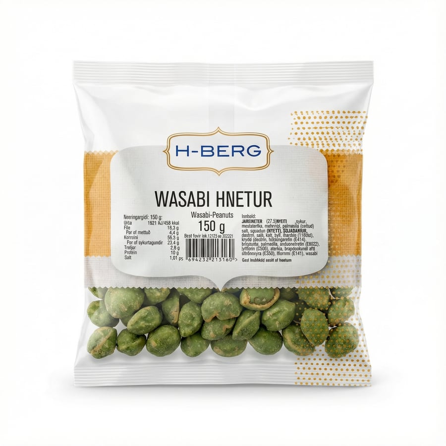 H-Berg wasasbi hnetur 150 gr
