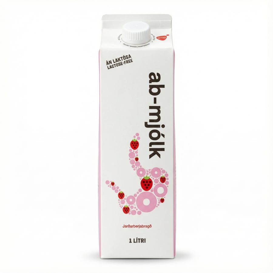 Arna ab mjólk jarðarber 1 ltr