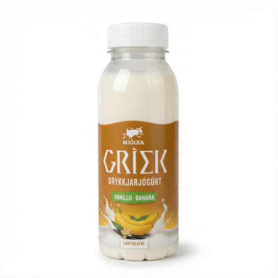 Mjólka Grísk Drykkjarjógúrt Vanillu-Banana Laktósafrí 250 ml