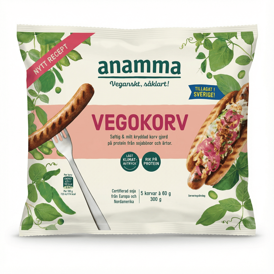 Anamma vegan pylsur 300 gr