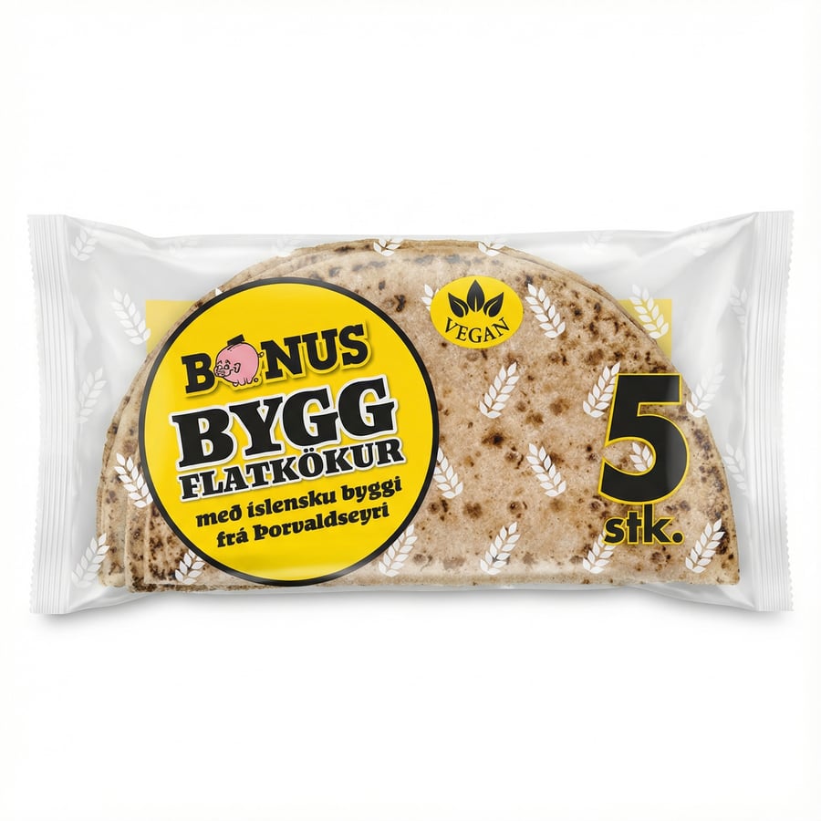 Bónus bygg flatkökur 5 stk