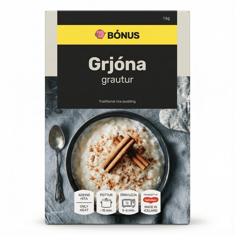 Bónus grjóna grautur 1 kg