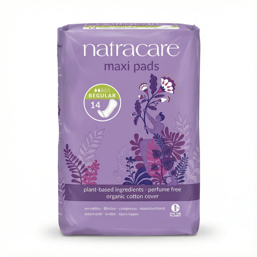 Natracare Maxi dömubindi Regular 14 stk