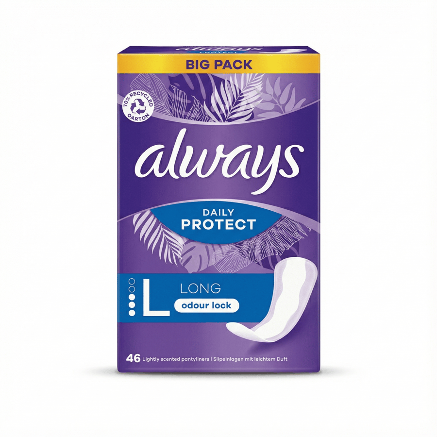 Always Daily Protect Long létt ilmandi nærbuxnainnlegg, 46 stk