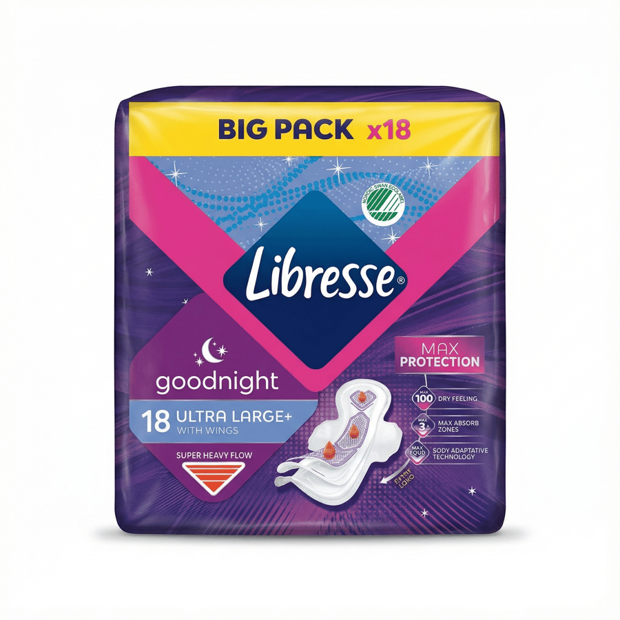 Libresse Goodnight Ultra Large+ með vængjum 18 stk