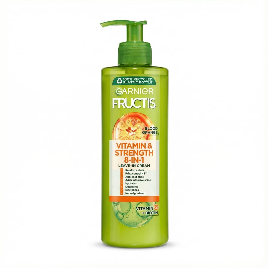 Garnier Fructis Blóðappelsína Vítamín & Styrkur 8-í-1 hárkrem án skolunar 400 ml