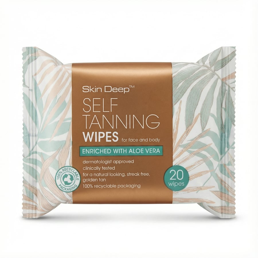 Skin Deep sjálfbrúnkuklútar með aloe vera 20 stk